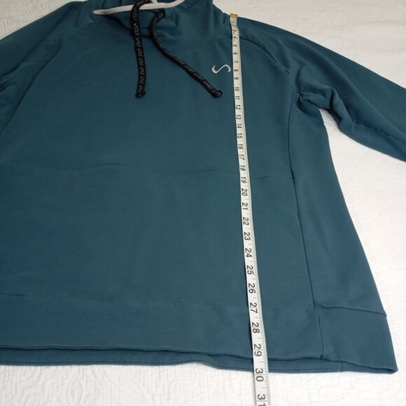 TLF Teal Pullover Hoodie 2XL With Kangaroo Pocket & Drawstring Collar Mens - Picture 10 of 11